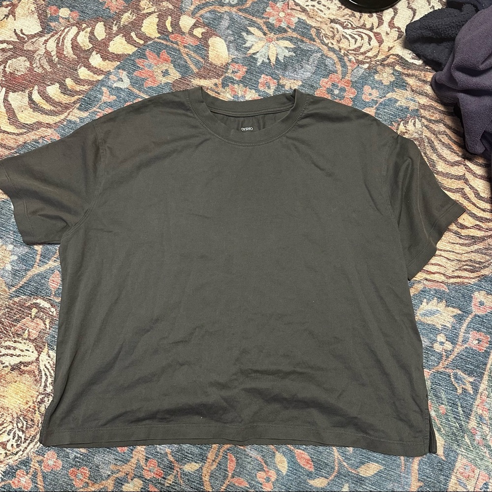 Gray crop top